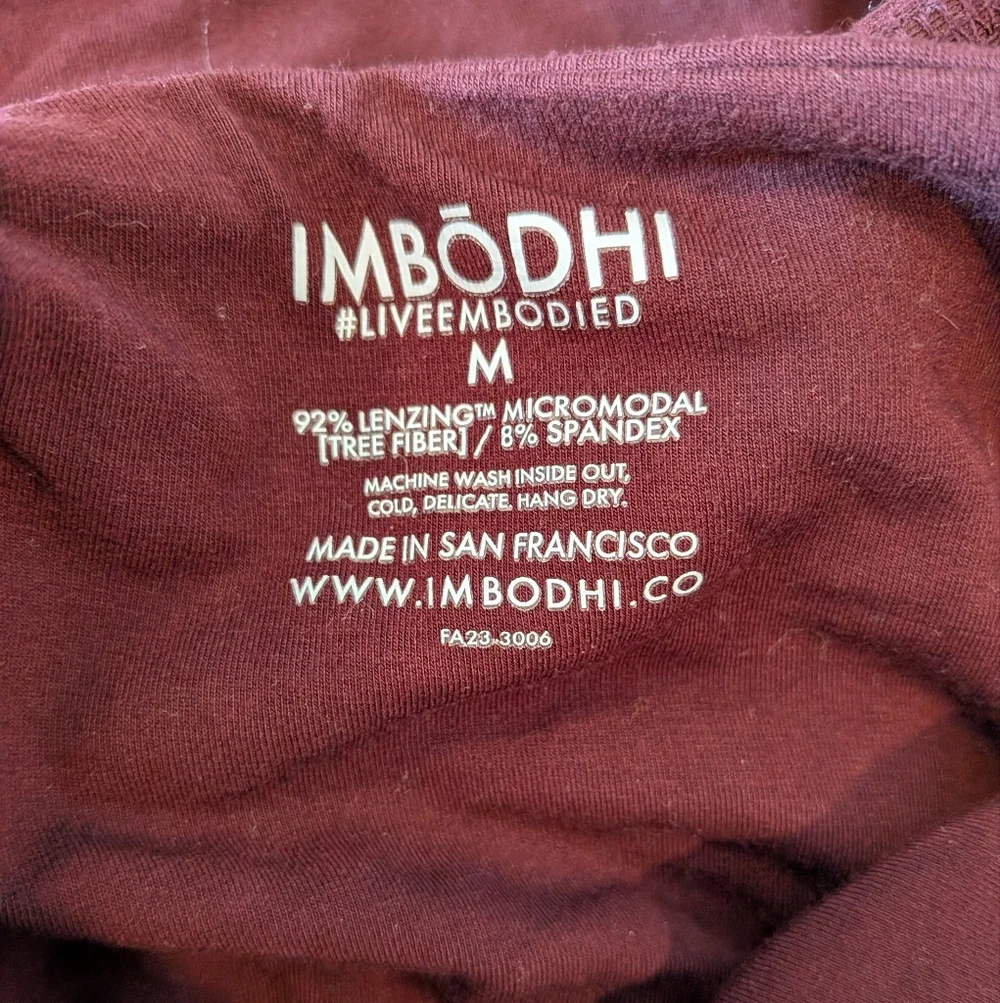 Imbodhi Bohdi Jumper Jumpsuit Burgundy Size Medium Minimalist Yoga Loungewear - Picture 14 of 14